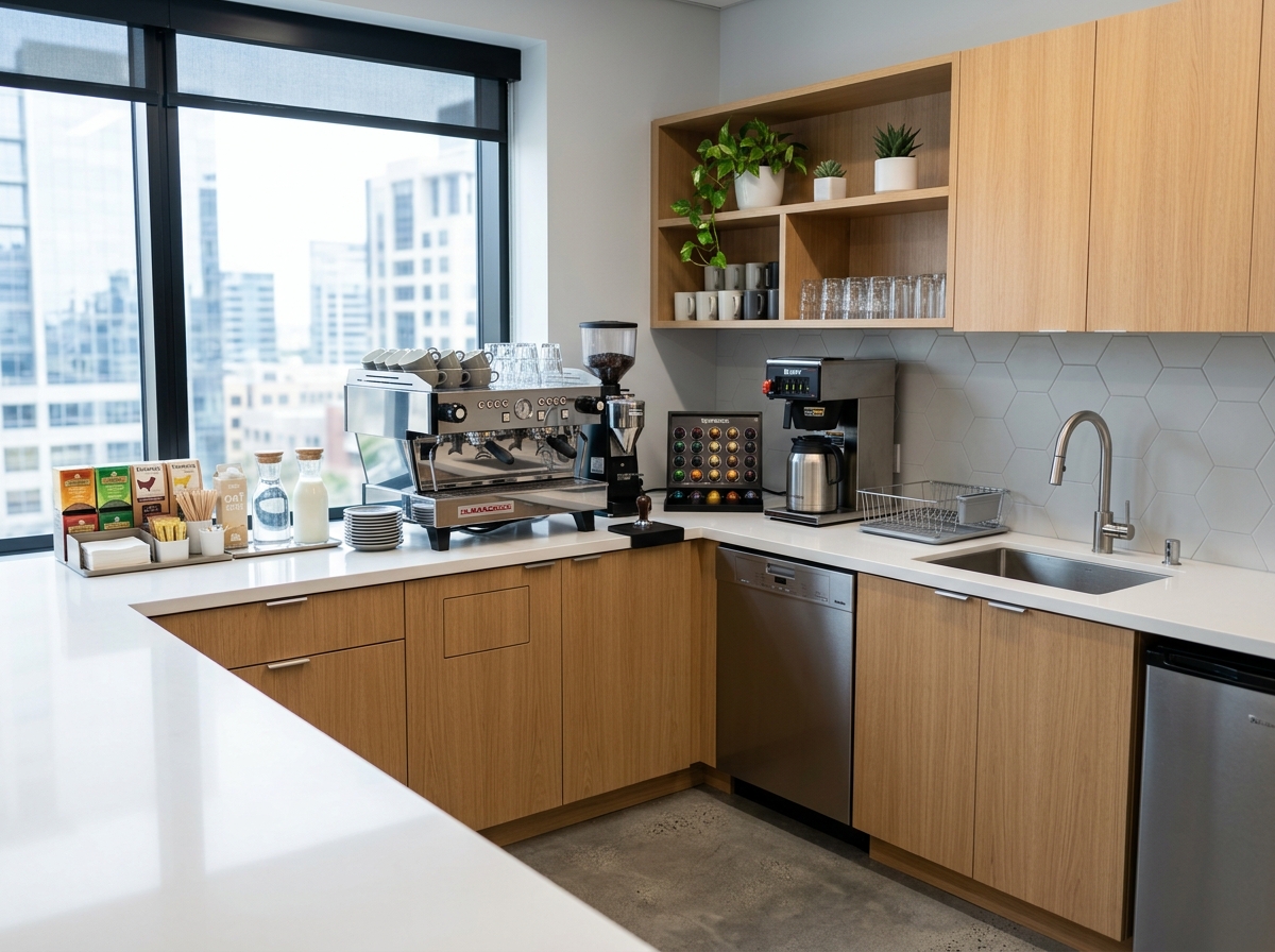 Clean commercial kitchen
